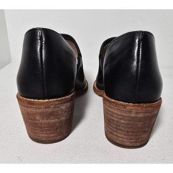 Madewell The Brady Lowcut Bootie Black Leather Ankle Boot Heel Pointed Toe 7 - Picture 7 of 10